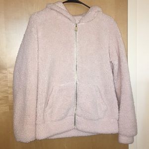 COZY PINK ZIP UP SWEATSHIRT